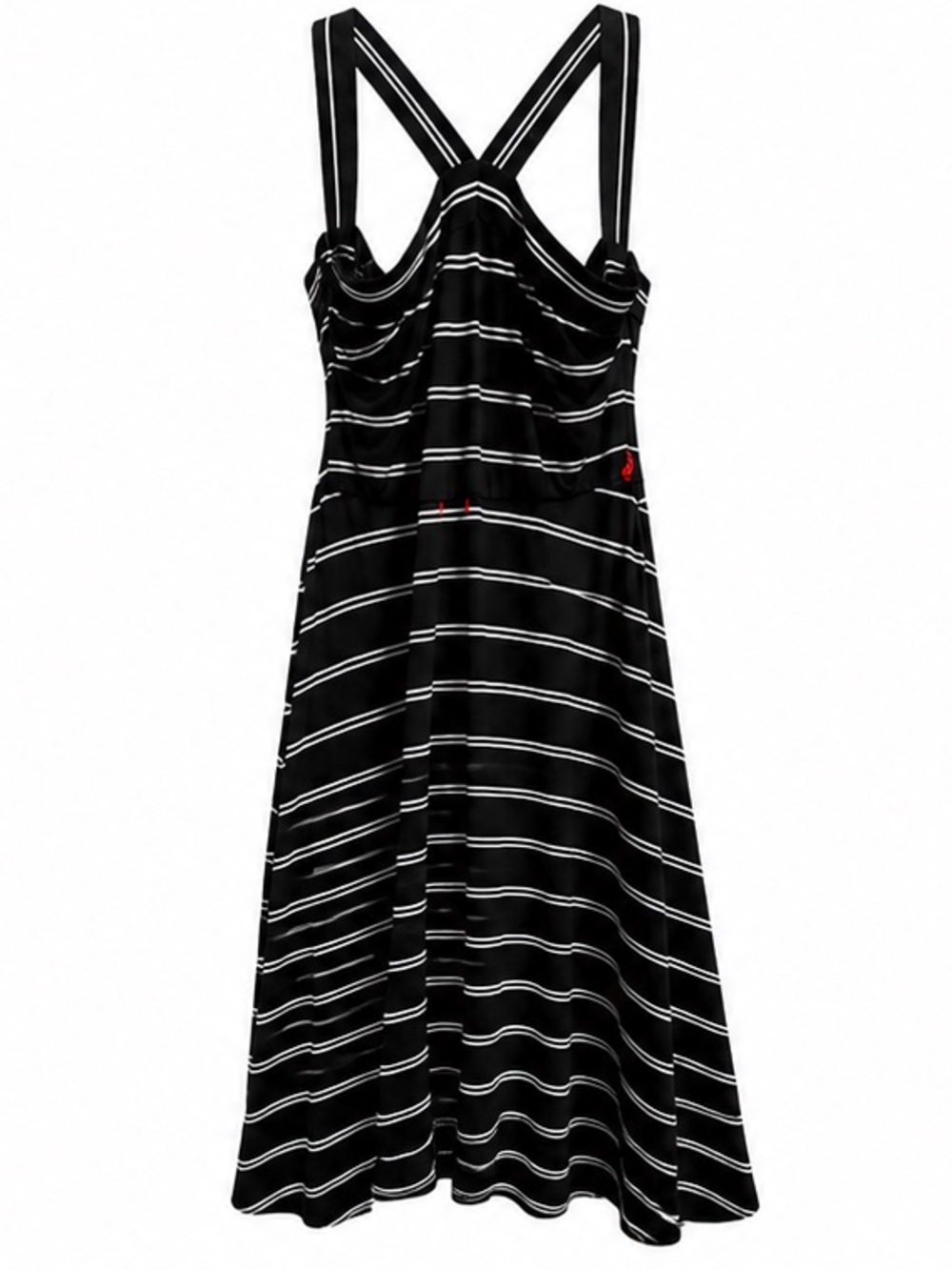 Tommy Hilfiger Black and White Stripe Sleeveless Dress